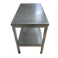 Stainless Steel Table with Shelf & Adjustable Pads
