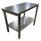 Stainless Steel Table with Shelf & Adjustable Acetal Pads