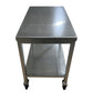 Stainless Steel Table with Shelf & Casters