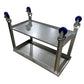 Stainless Steel Table with Shelf & Casters