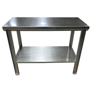 Stainless Steel Table with Shelf & Acetal Pads