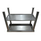Stainless Steel Table with Shelf & Paw Print Footing