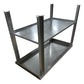 Stainless Steel Table with Shelf & Paw Print Footing
