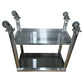 Stainless Steel Instrument Table with Shelf and Casters
