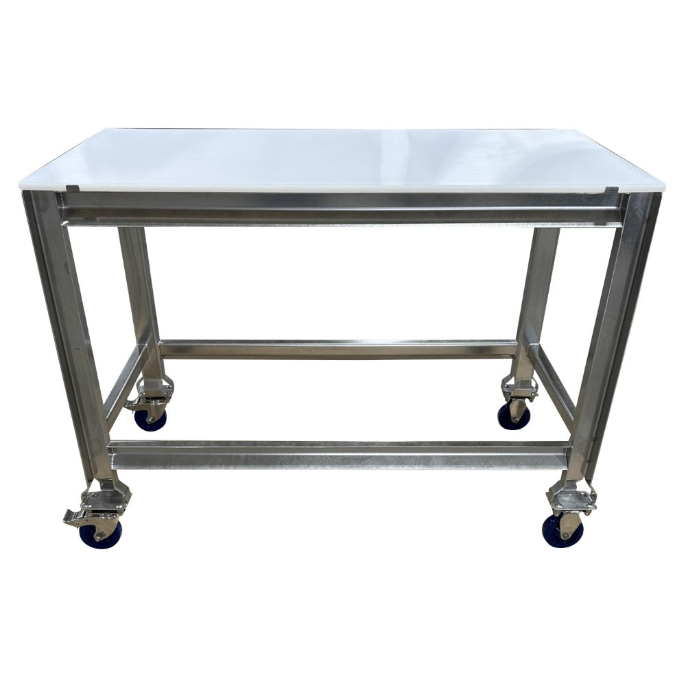Stainless Steel Table with Removable Top & Casters