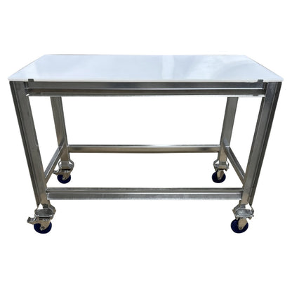 Stainless Steel Table with Removable Top & Casters