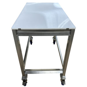 Stainless Steel Table with Removable Top & Casters