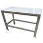 Stainless Steel Table with Removable Top & Paw Print Footing