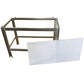 Stainless Steel Table with Removable Top & Paw Print Footing