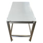 Stainless Steel Table with Removable Top & Paw Print Footing