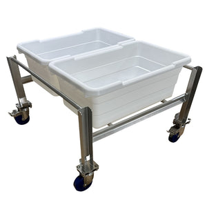 Stainless Steel Side-by-Side 2-Lug/Tote Cart
