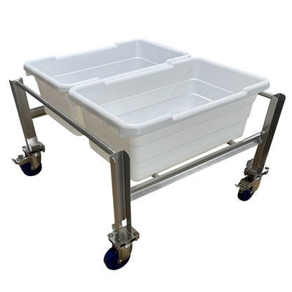 Stainless Steel Side-by-Side 2-Lug/Tote Cart