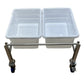 Stainless Steel Side-by-Side 2-Lug/Tote Cart