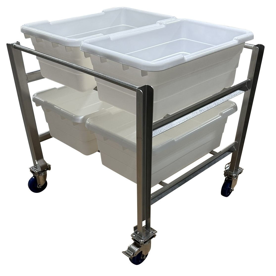 Stainless Steel Side-by-Side 4-Lug/Tote Cart