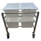 Stainless Steel Side-by-Side 4-Lug/Tote Cart