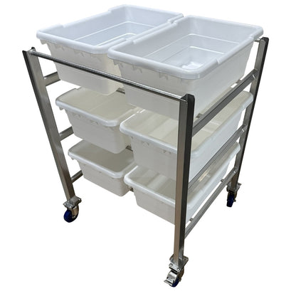 Stainless Steel Side-by-Side 6-Lug/Tote Cart