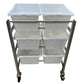 Stainless Steel Side-by-Side 6-Lug/Tote Cart
