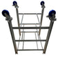 Stainless Steel Side-by-Side 6-Lug/Tote Cart