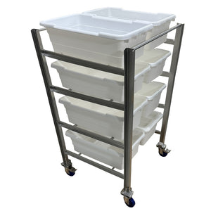 Stainless Steel Side-by-Side 8-Lug/Tote Cart