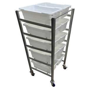 Stainless Steel Side-by-Side 10-Lug/Tote Cart