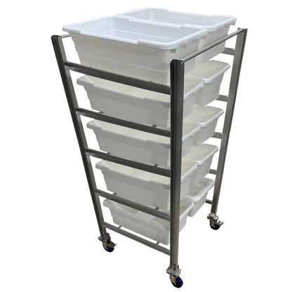 Stainless Steel Side-by-Side 10-Lug/Tote Cart